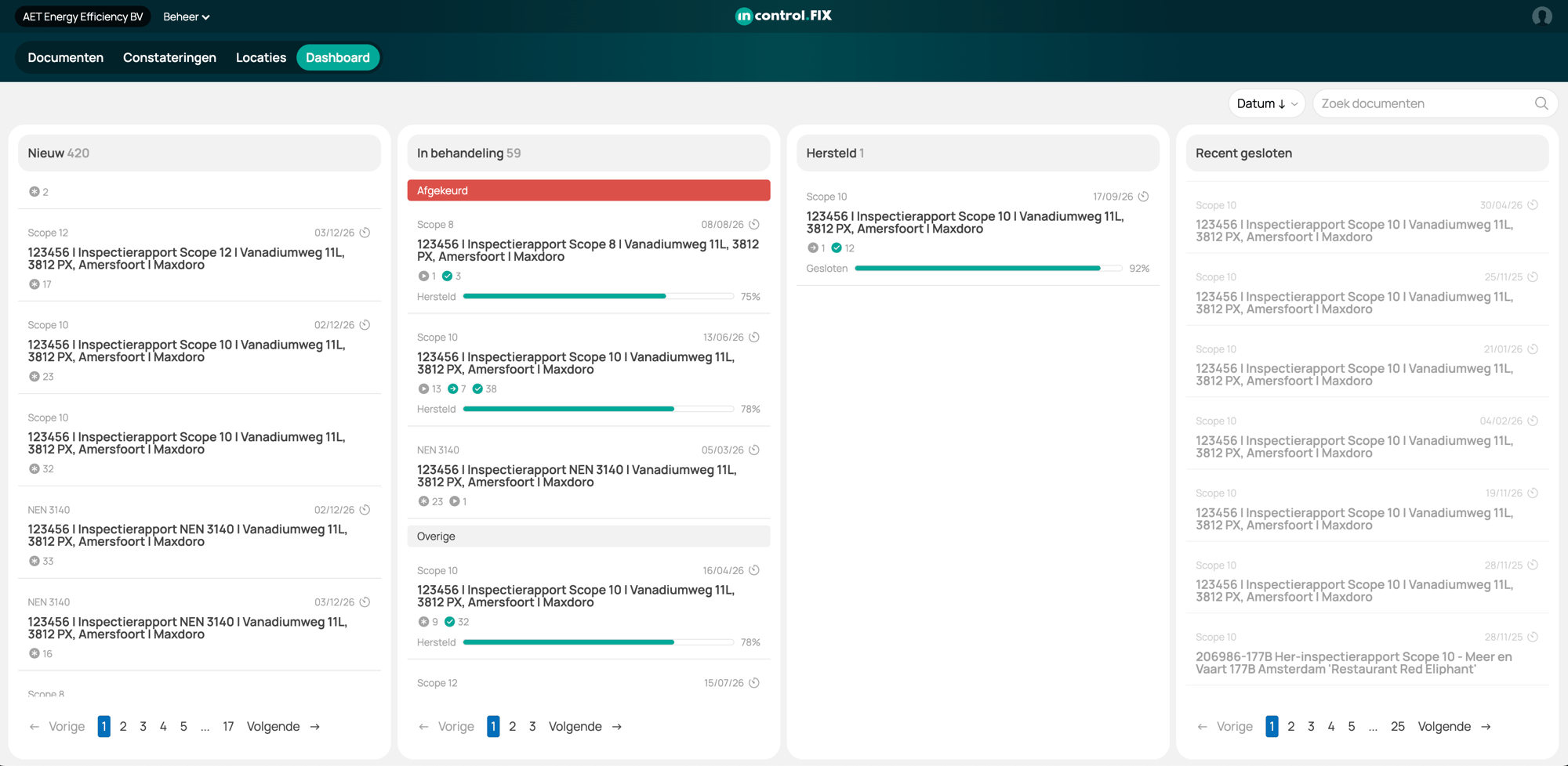 Dashboard fix dummy data