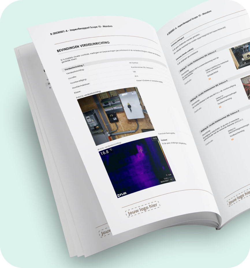 Voorbeeld van een Scope 10 formulier binnen de Incontrol app omgeving